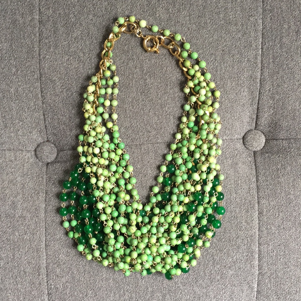 Funky Green Beaded Necklace